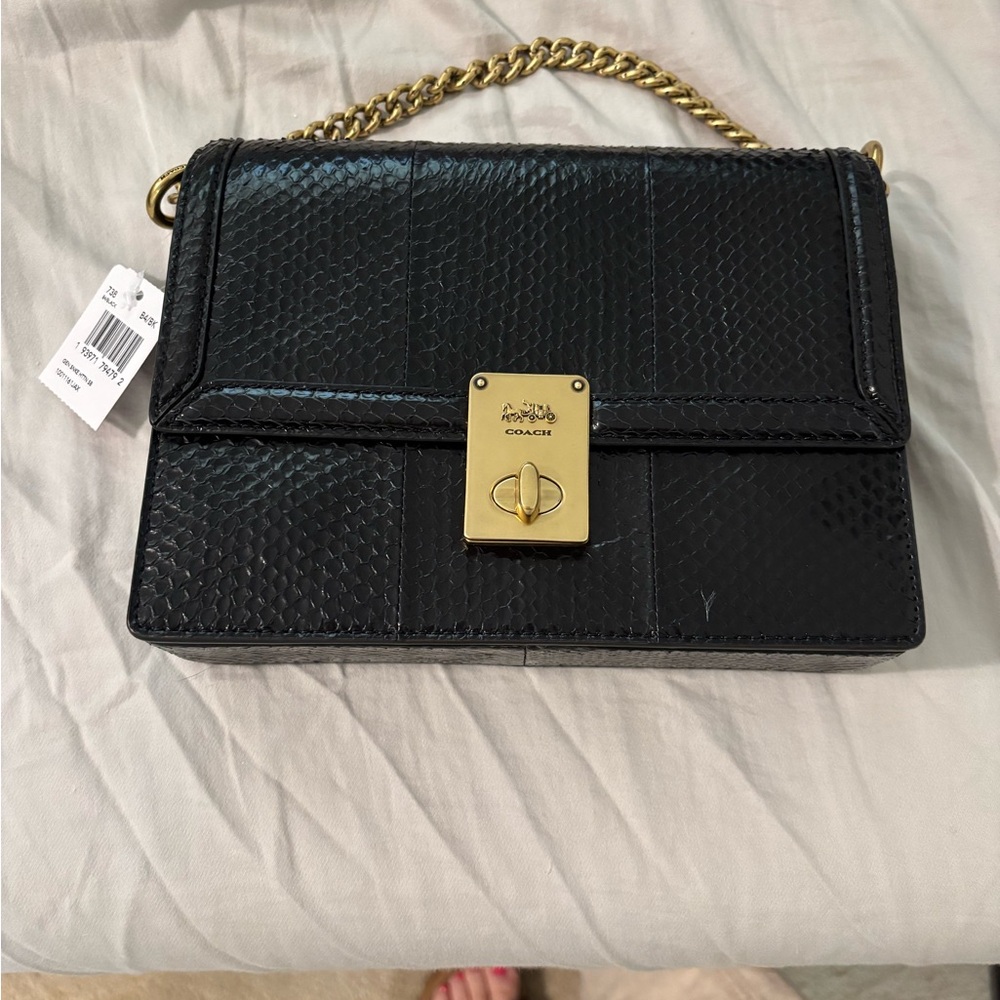 Coach Black Leather Shoulder Bag